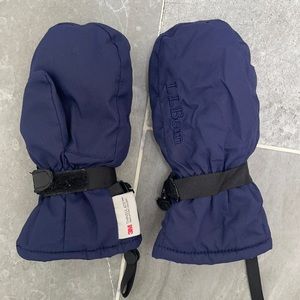 LL Bean toddler mittens, navy